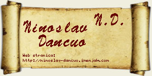 Ninoslav Dančuo vizit kartica